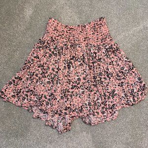 High-waisted floral skater skirt (like new)